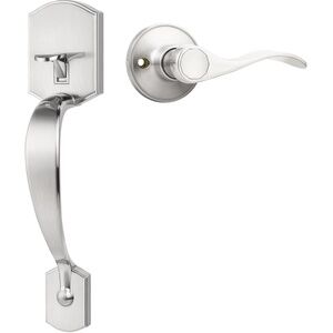 Probrico Keyless Door Handle | Brushed Nickel | Reversible Lever Lockset